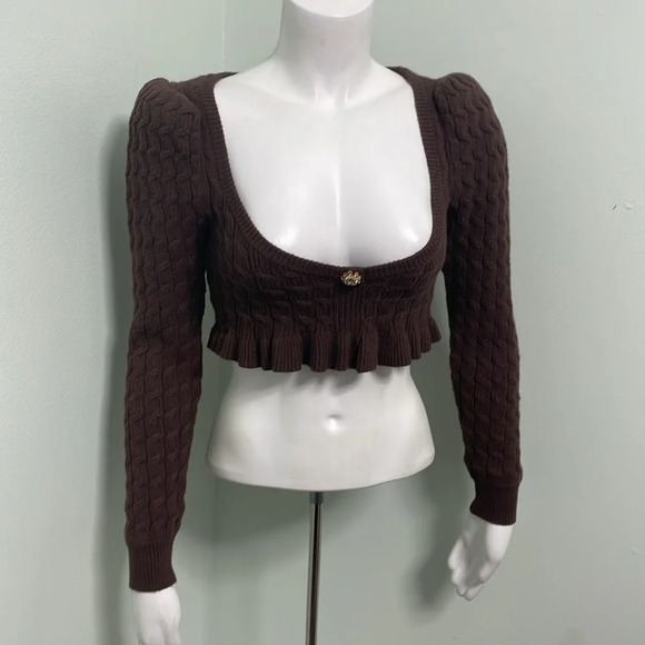 Revolve LPA sorren cropped sweater XS - Picture 6 of 9